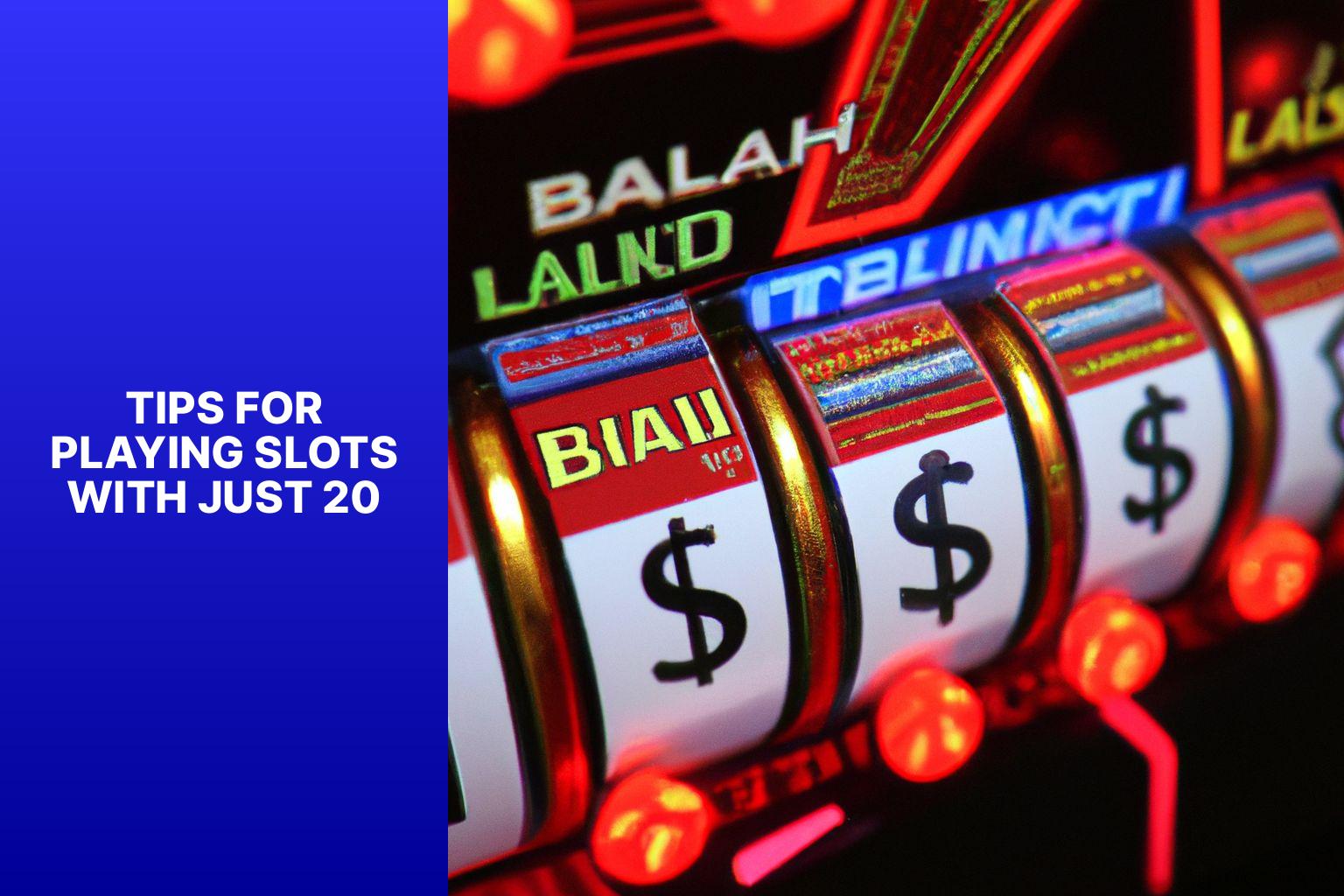 Tips for Playing Slots with Just 20