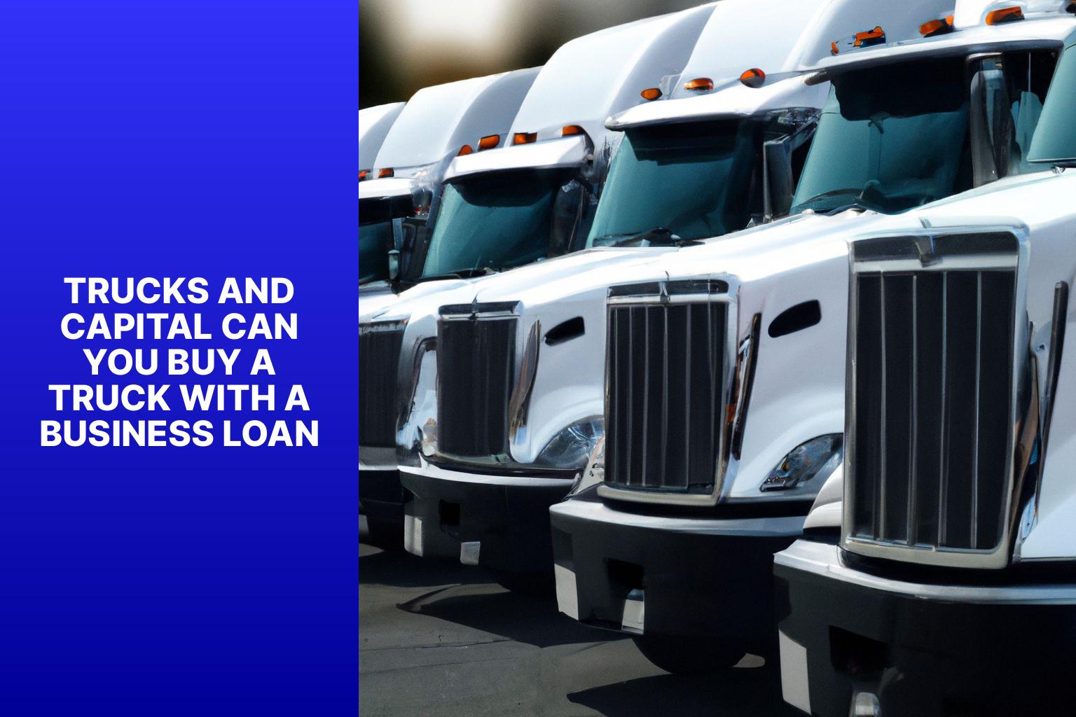 Trucks and Capital Can You Buy a Truck with a Business Loan