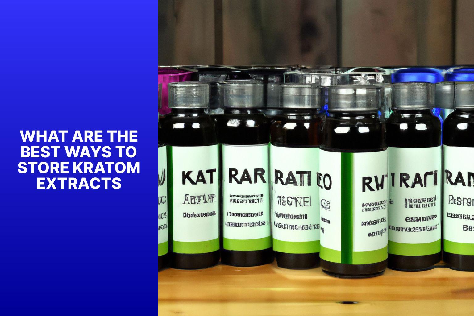 What are the best ways to store kratom extracts