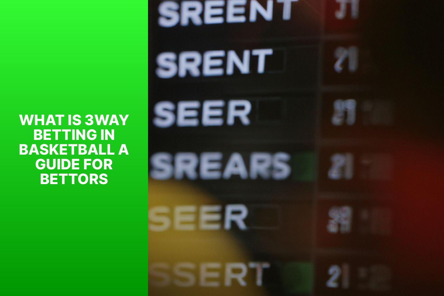 What Is 3Way Betting in Basketball A Guide for Bettors