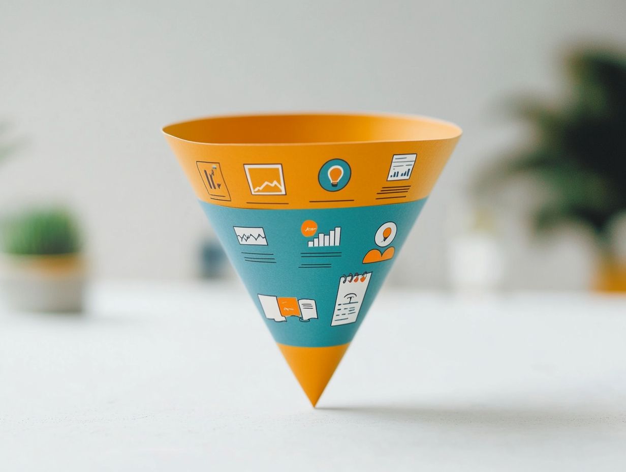 Illustration of how a Marketing Funnel works