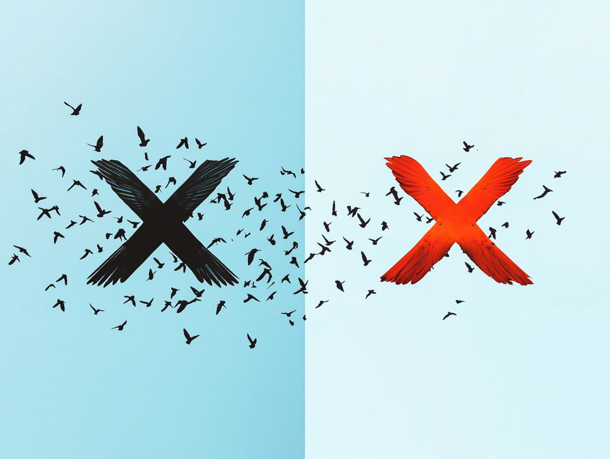 Key features of Twitter and Bluesky